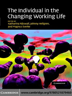 cover image of The Individual in the Changing Working Life